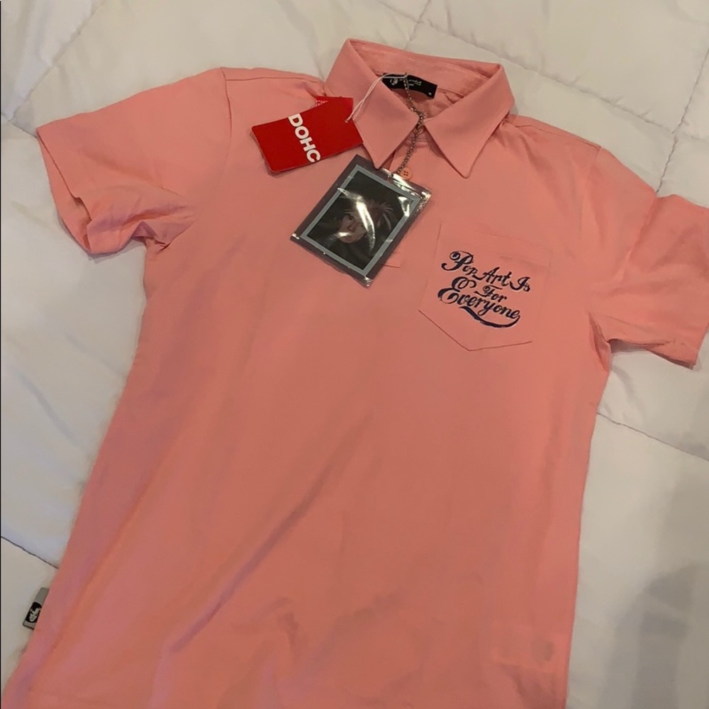 DOHC Andy Warhol POP Art Pink Polo Sz M